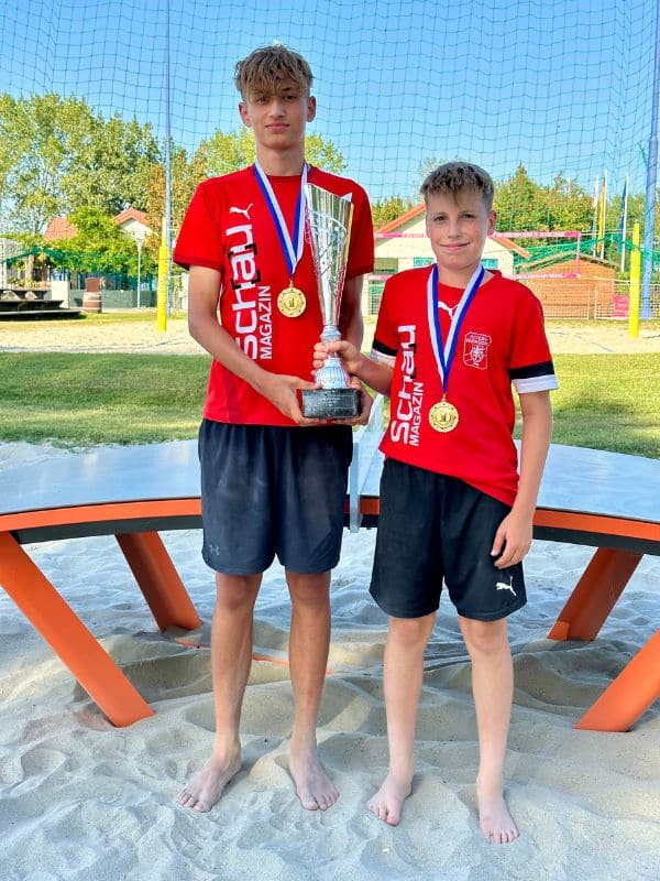 Sieger Podobeach Teqball Tournament 2023 - Alexander Hamm und Clemens Rath