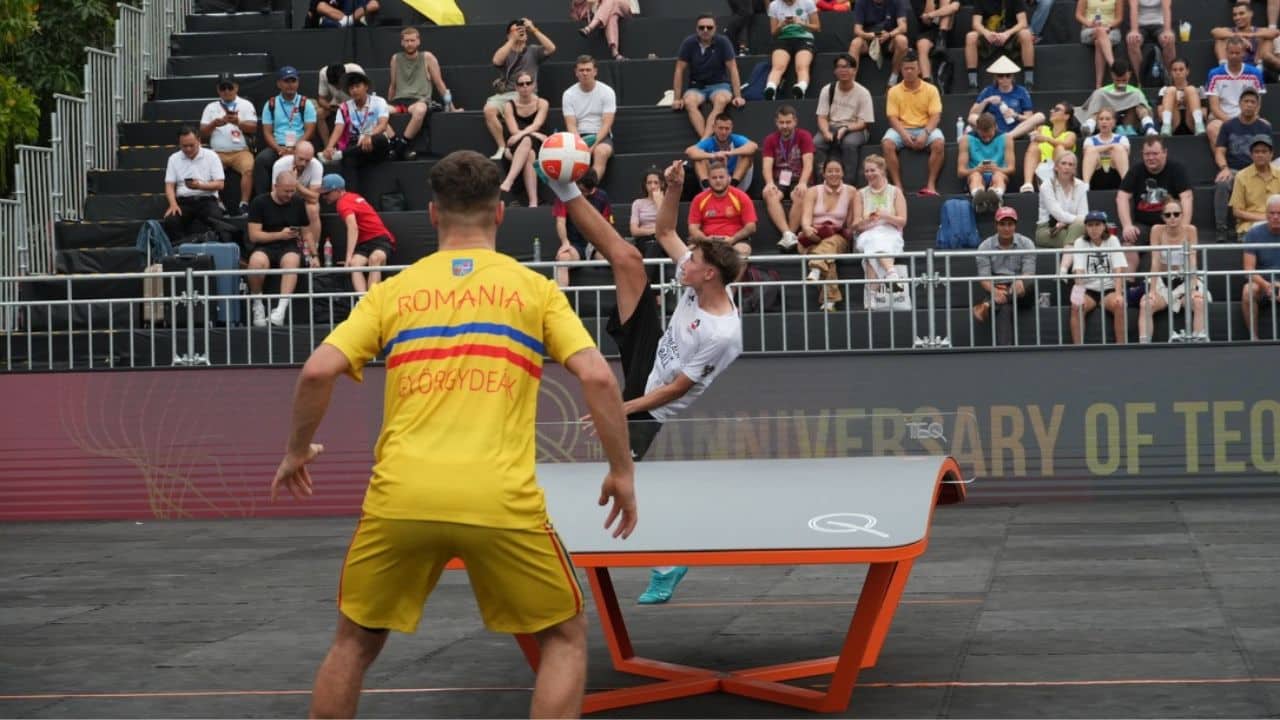 Apor Gyorgydeak vs. Alex Hamm - Teqball Weltmeisterschaft 2024 in Vietnam